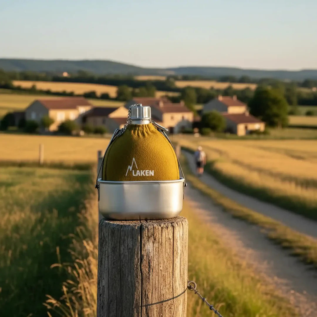 34oz ALUMINUM CANTEEN WITH FELT COVER AND 22oz POT