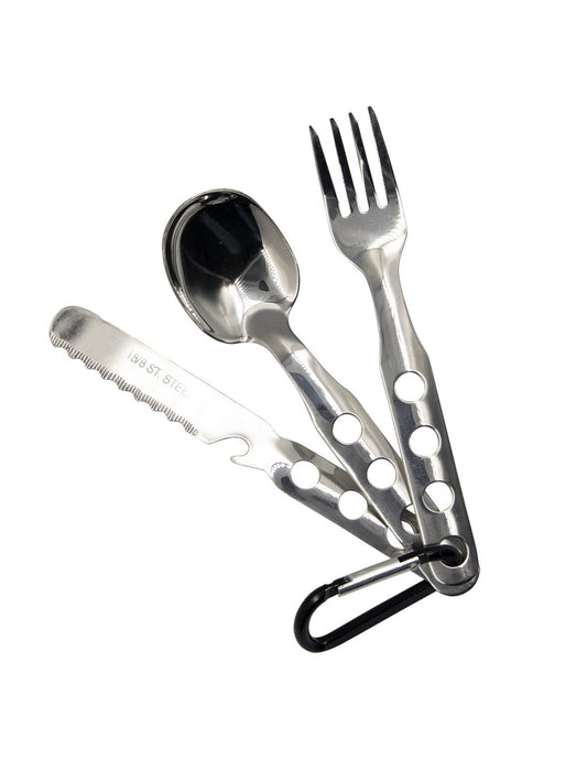 Stainless Steel Cutlery Set with Aluminum Carabiner