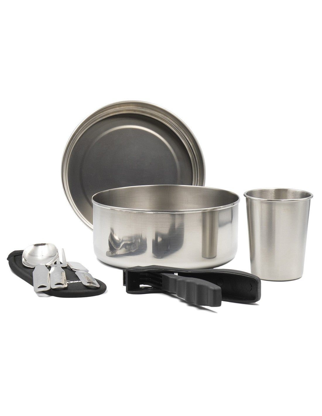 Stainless Steel Camping Set 7 Inches with Cover for 1 Person