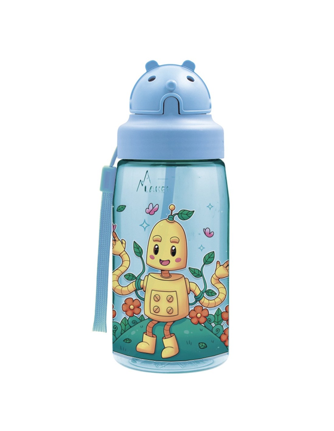 TRITAN KIDS STRAW BOTTLE WITH OBY CAP CARTOON DESIGNS - 15oz