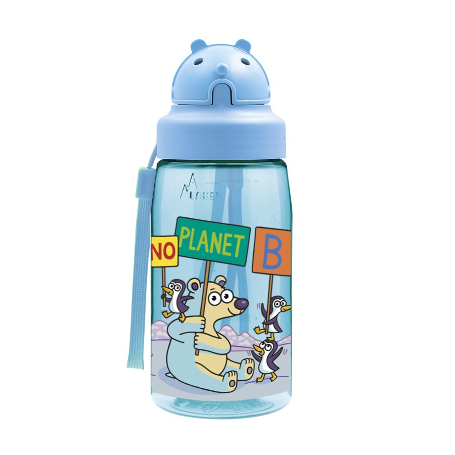 TRITAN KIDS STRAW BOTTLE WITH OBY CAP CARTOON DESIGNS - 15oz