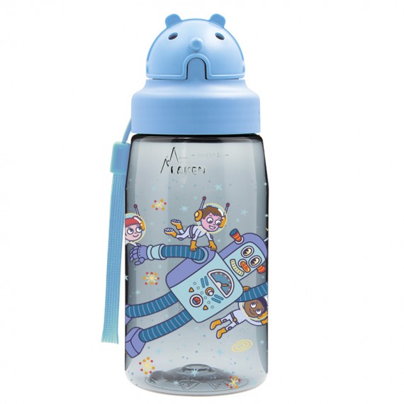 TRITAN KIDS STRAW BOTTLE WITH OBY CAP CARTOON DESIGNS - 15oz