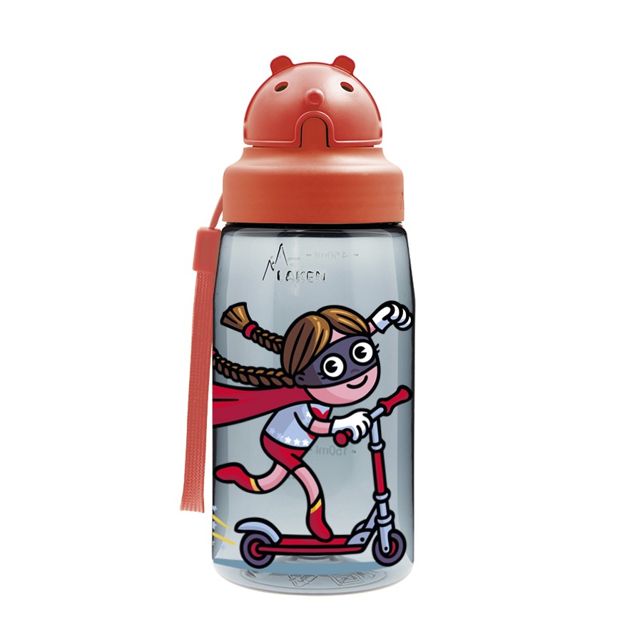 TRITAN KIDS STRAW BOTTLE WITH OBY CAP CARTOON DESIGNS - 15oz
