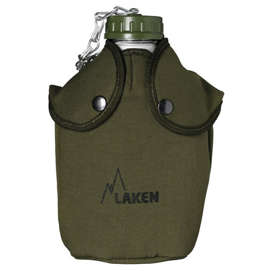 44oz ALUMINUM CANTEEN WITH GREEN CANVAS COVER