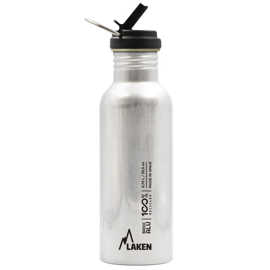 25oz WIDE MOUTH ALUMINUM WATER BOTTLE WITH FLOW STRAW CAP