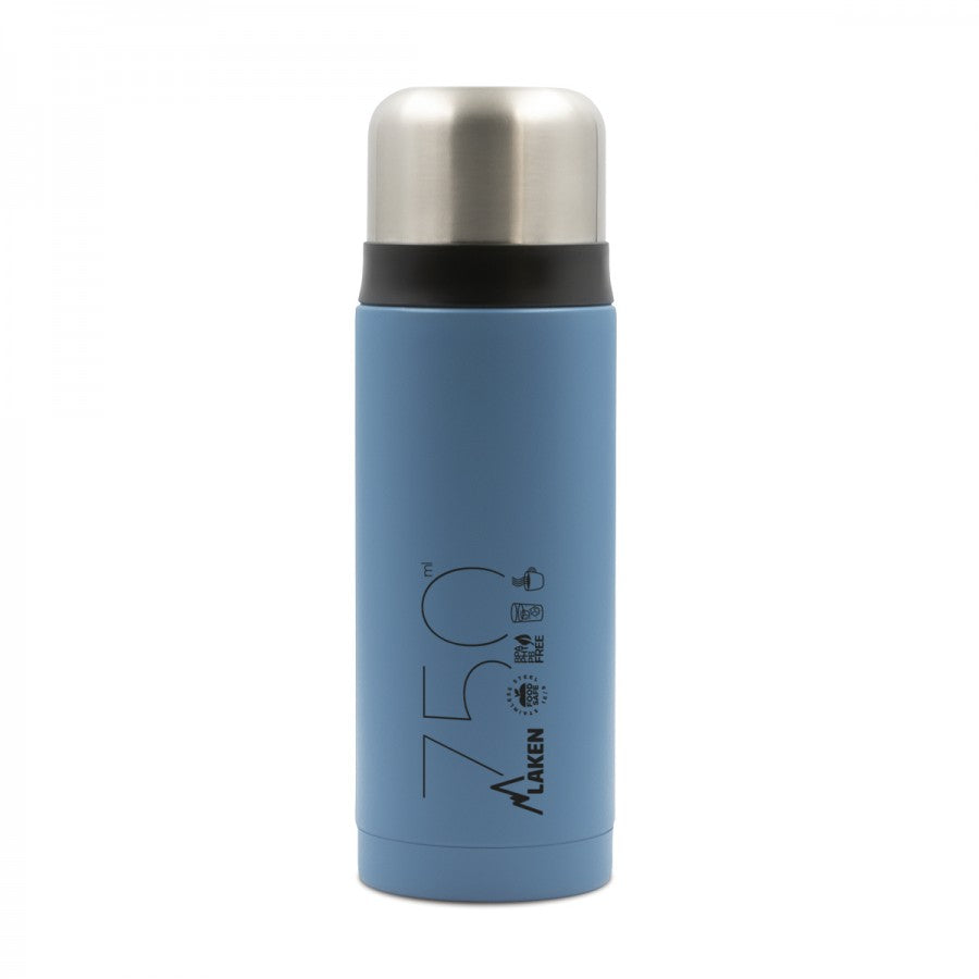 STAINLESS STEEL THERMO LIQUIDS FLASK WITH CAP-MUG - 25oz  Laken